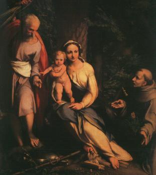 科雷喬 The Rest on the Flight to Egypt with Saint Francis