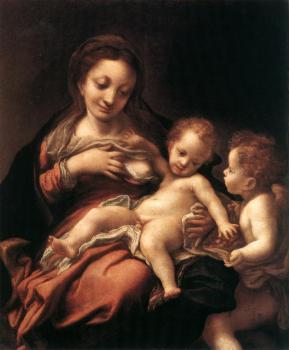 科雷喬 Virgin and Child with an Angel (Madonna del Latte)